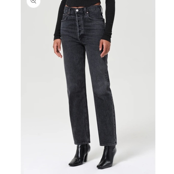 Agolde Denim - AGOLDE High Rise 90s Pinch Jeans - Black- Size 23